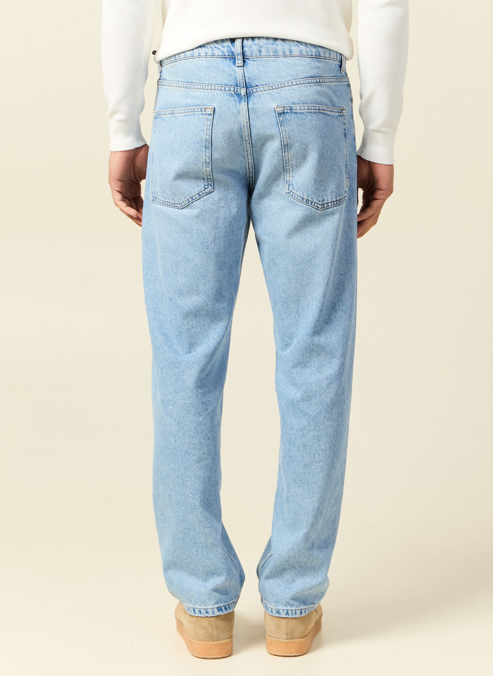 Jeans droit RELAX-INNOV homme bleu Bonobo Jeans droit RELAX-INNOV homme bleu Bleu clair