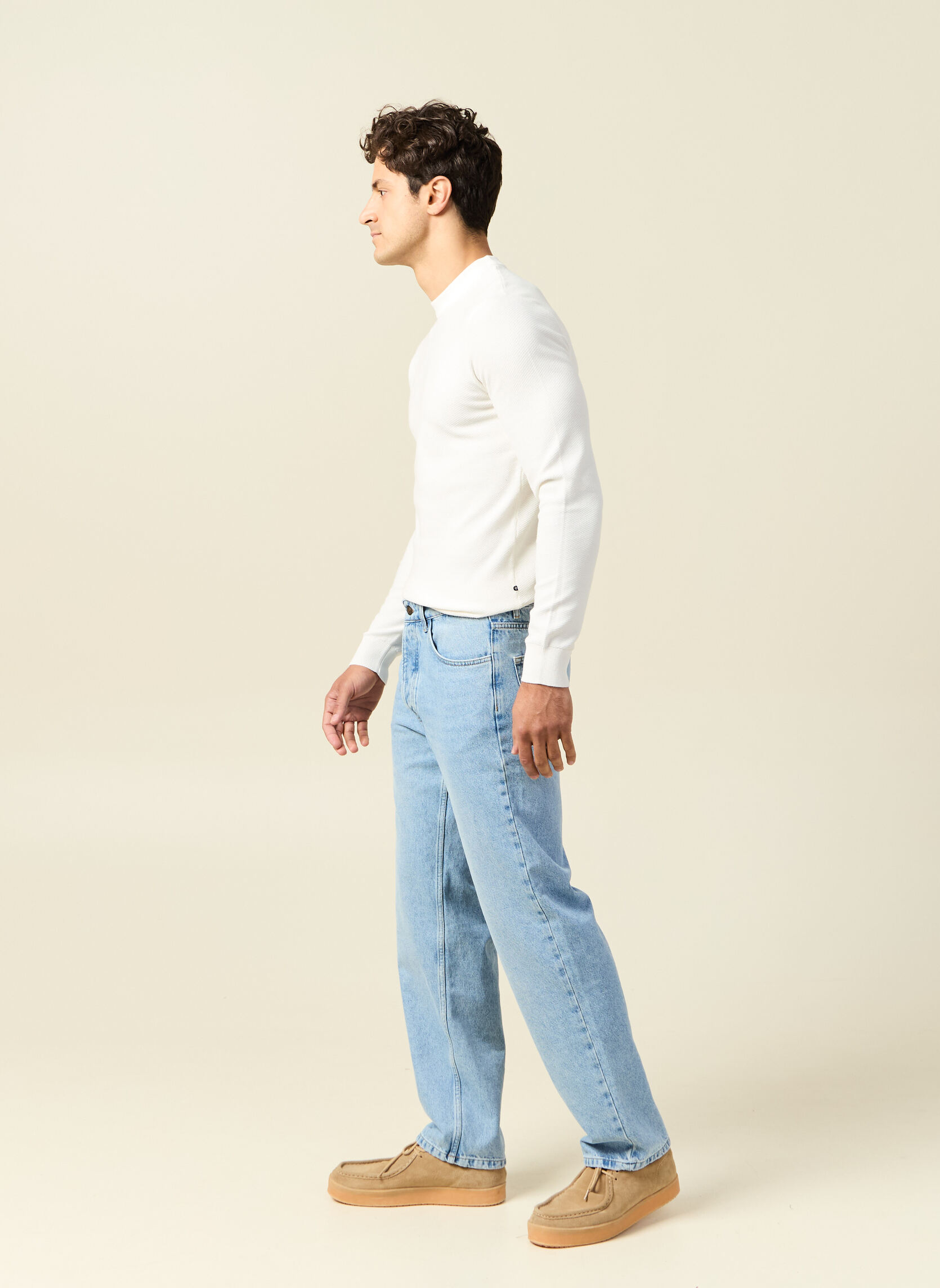 Jeans droit RELAX-INNOV homme bleu Bonobo Jeans droit RELAX-INNOV homme bleu Bleu clair