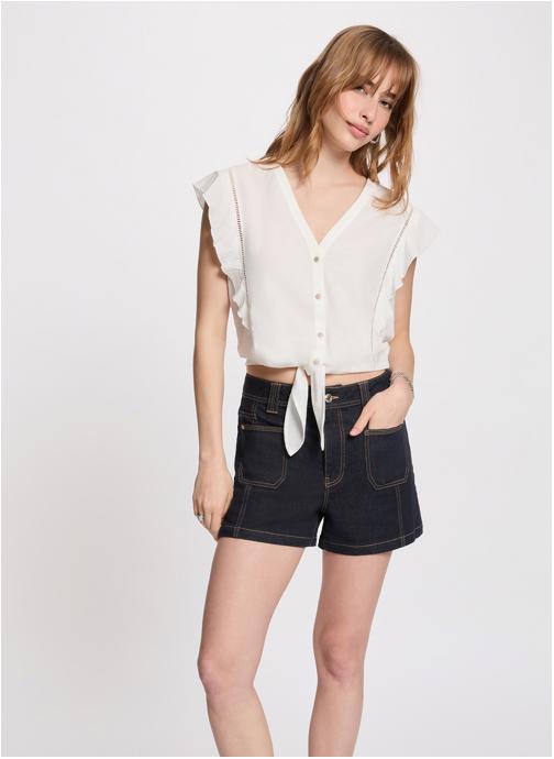 Morgan Blouses 262-DRAOUL femme blanc