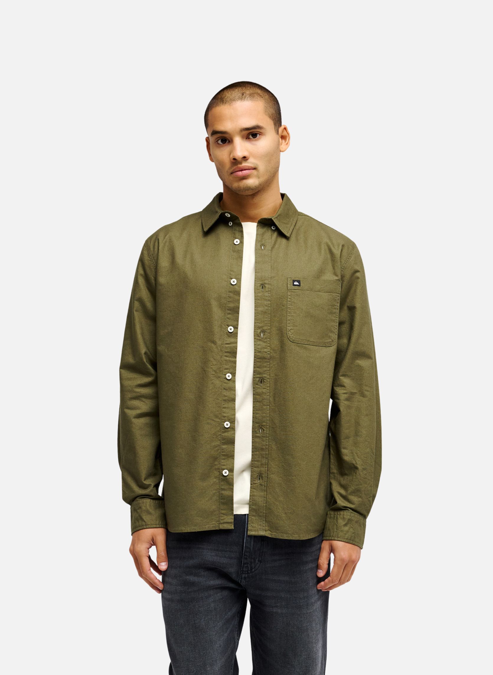 Chemises Smoke Trail Oxford homme vert Quiksilver Chemises Smoke Trail Oxford homme vert Vert olive