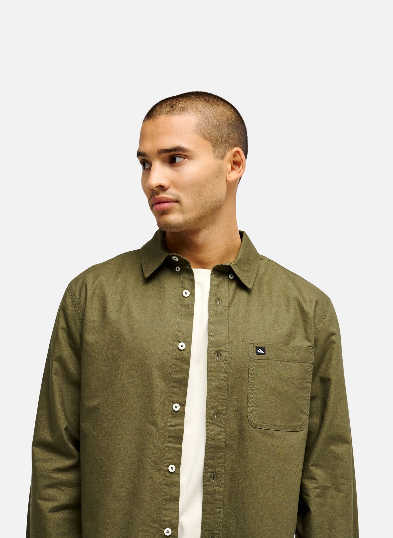 Chemises Smoke Trail Oxford homme vert Quiksilver Chemises Smoke Trail Oxford homme vert Vert olive
