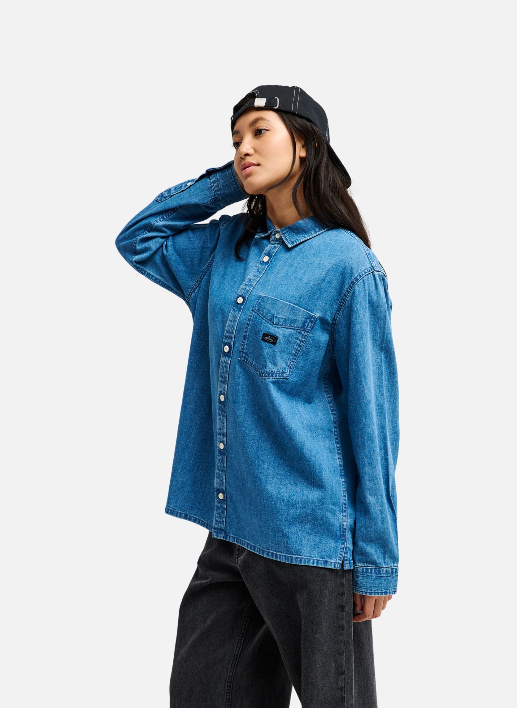 Chemises Cromwell femme bleu Quiksilver Chemises Cromwell femme bleu Bleu