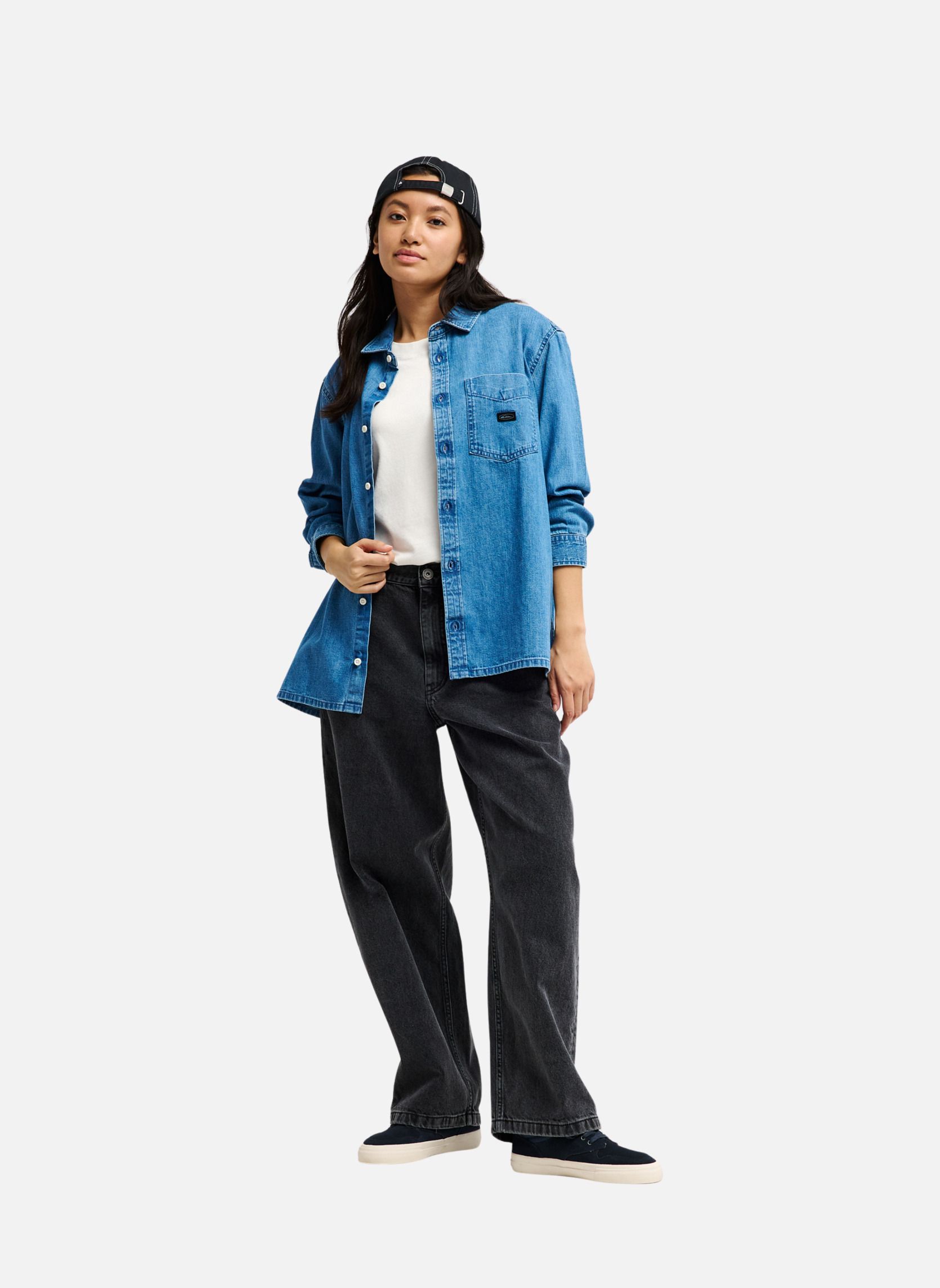Chemises Cromwell femme bleu Quiksilver Chemises Cromwell femme bleu Bleu