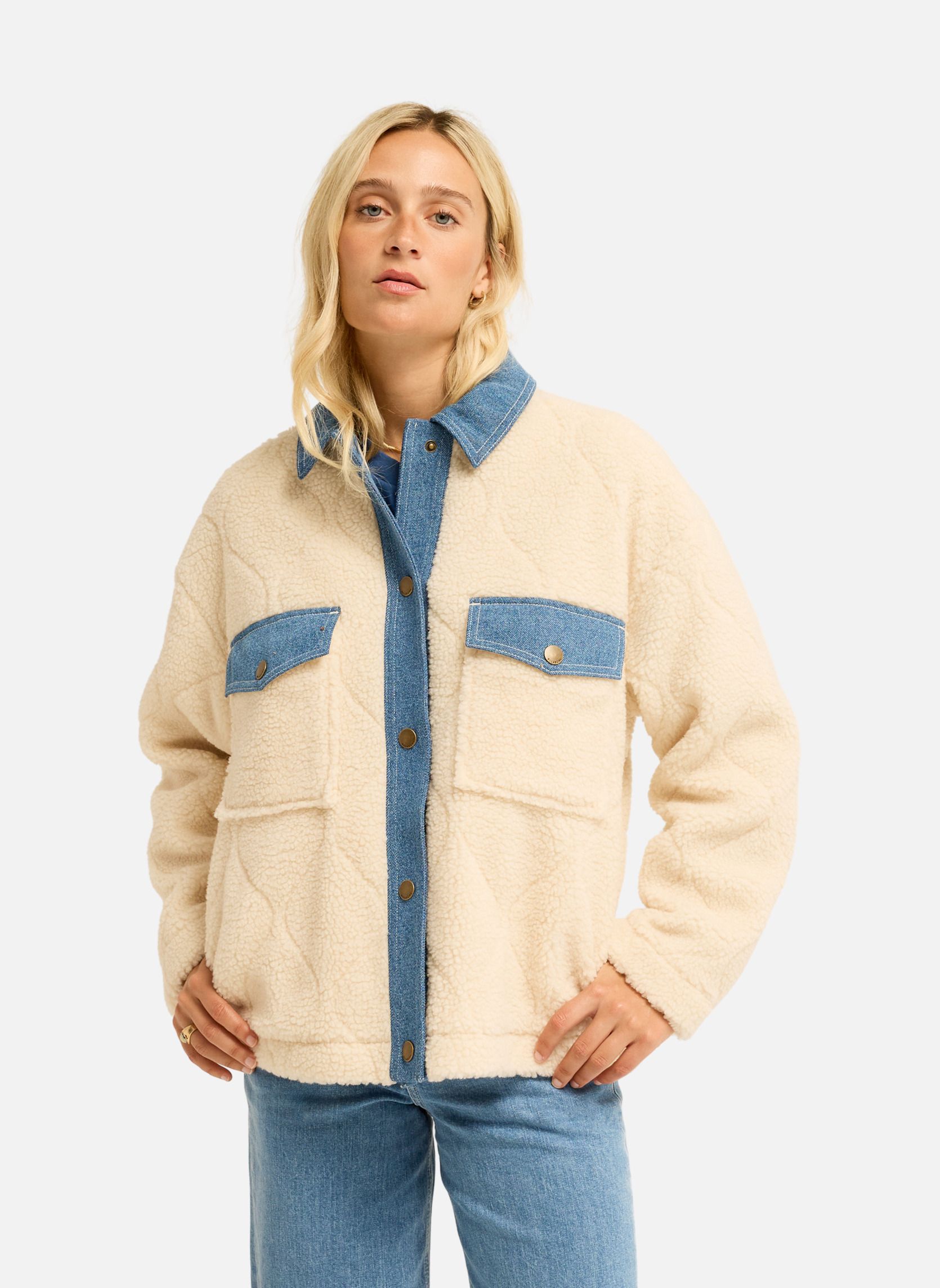Blousons Stay Golden femme blanc Billabong Blousons Stay Golden femme blanc Blanc