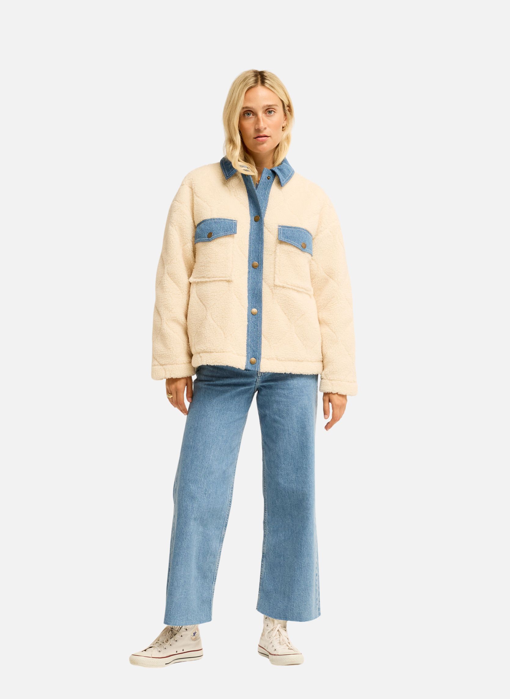Blousons Stay Golden femme blanc Billabong Blousons Stay Golden femme blanc Blanc