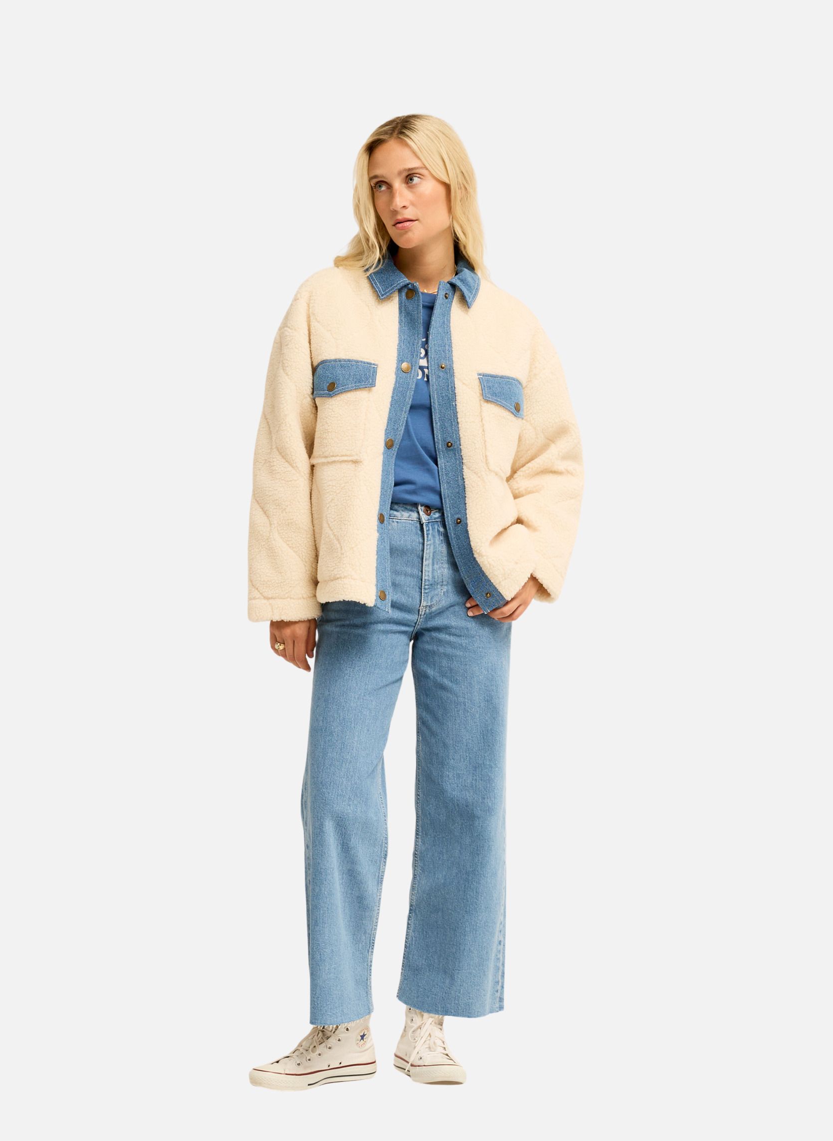 Blousons Stay Golden femme blanc Billabong Blousons Stay Golden femme blanc Blanc