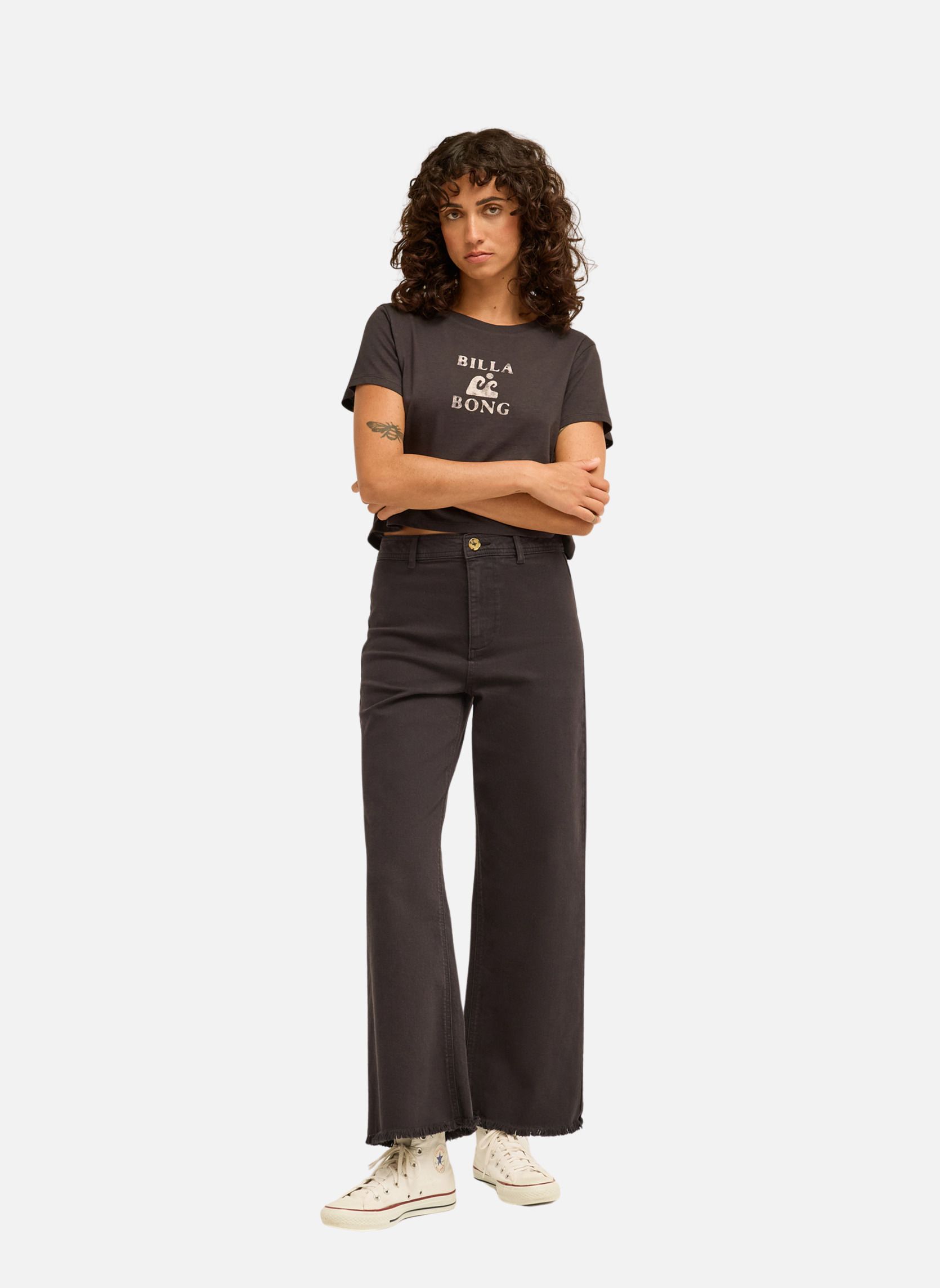Pantalons droit Free Fall femme noir Billabong Pantalons droit Free Fall femme noir Noir
