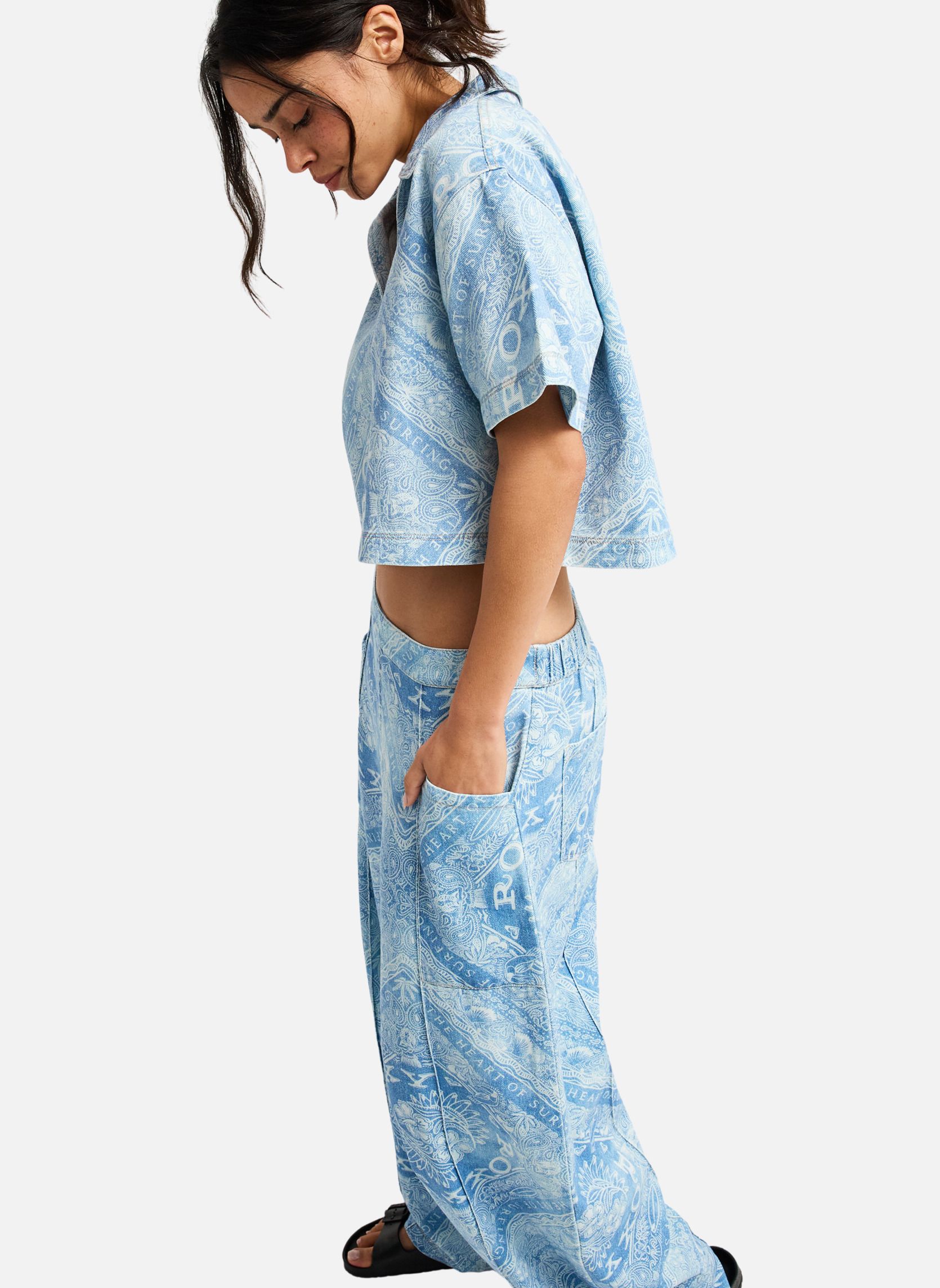Chemises Lil Gangsta femme bleu Roxy Chemises Lil Gangsta femme bleu Bleu