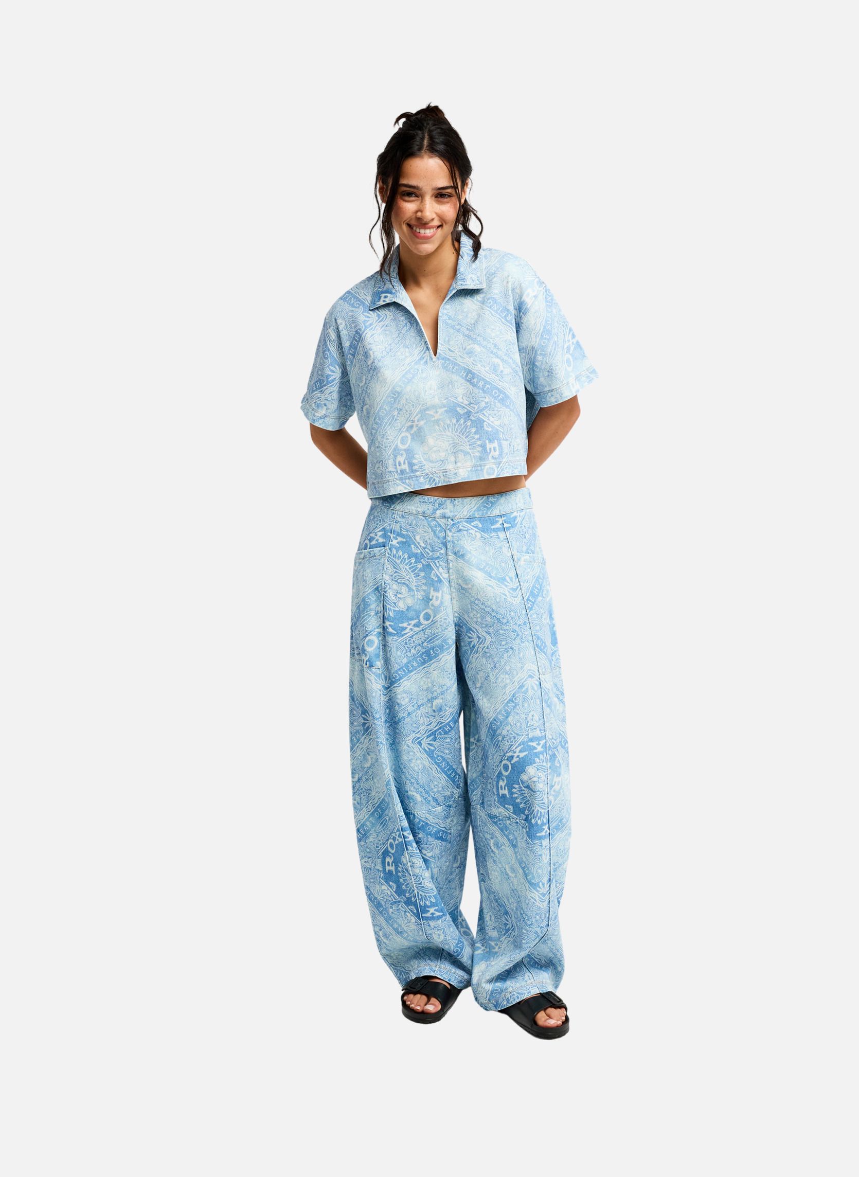 Chemises Lil Gangsta femme bleu Roxy Chemises Lil Gangsta femme bleu Bleu