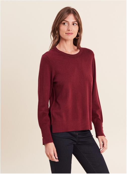 Bréal Pulls MIPARINEW femme bordeaux