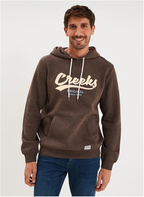 CREEKS Sweats à capuche CRE1SIMON_TURKISH homme marron
