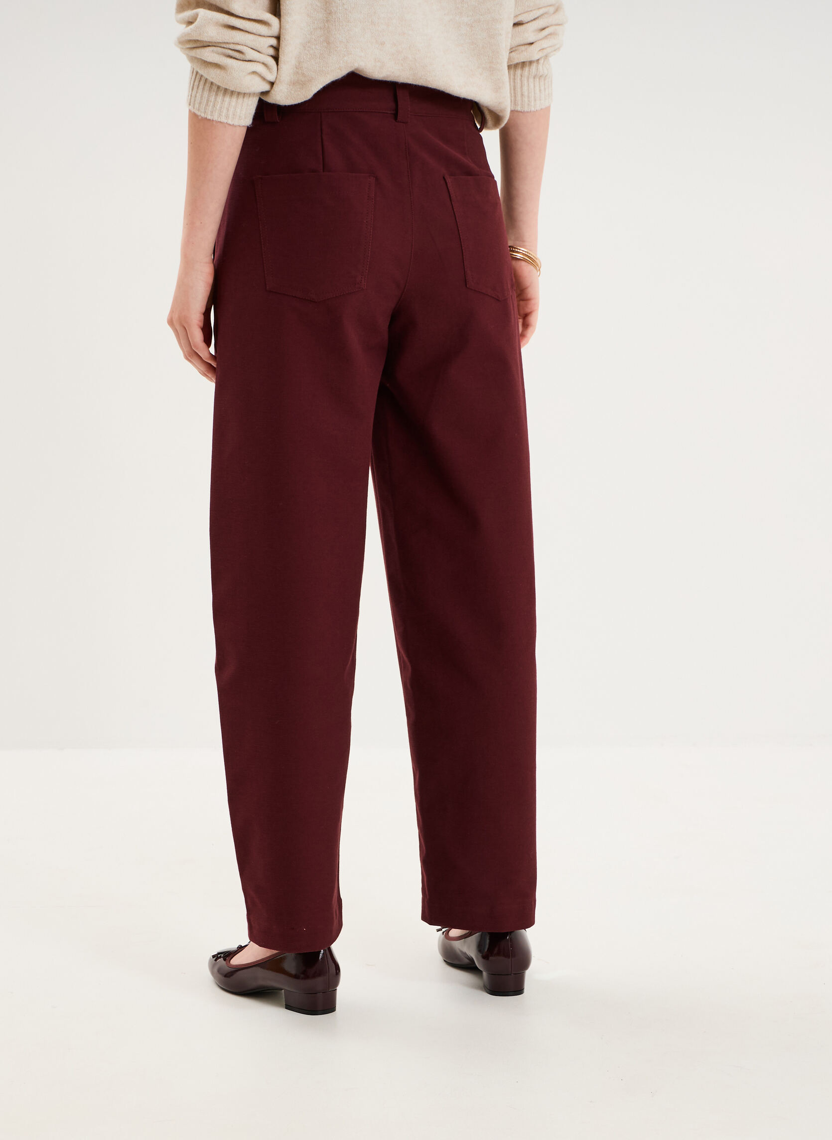 Pantalons droit CRE3_PBARRY femme violet CREEKS Pantalons droit CRE3_PBARRY femme violet Violet foncé