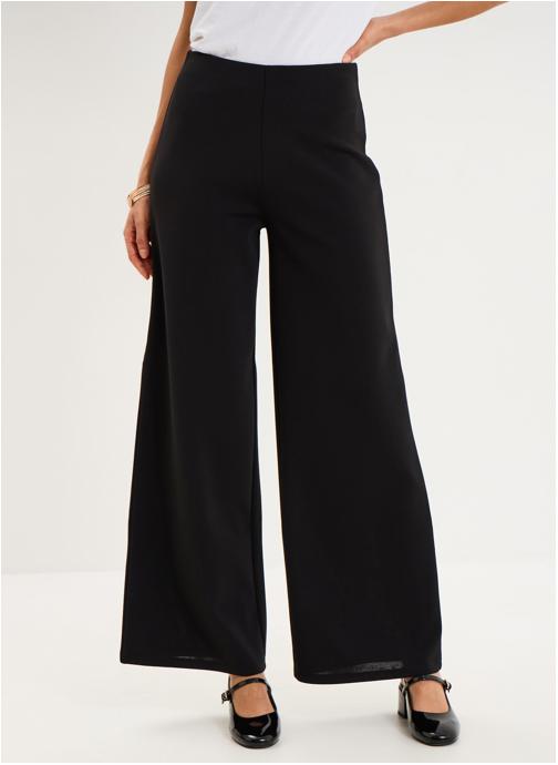 Mosquitos Pantalons droit MOS3_PSIMPLELARGE26 femme noir