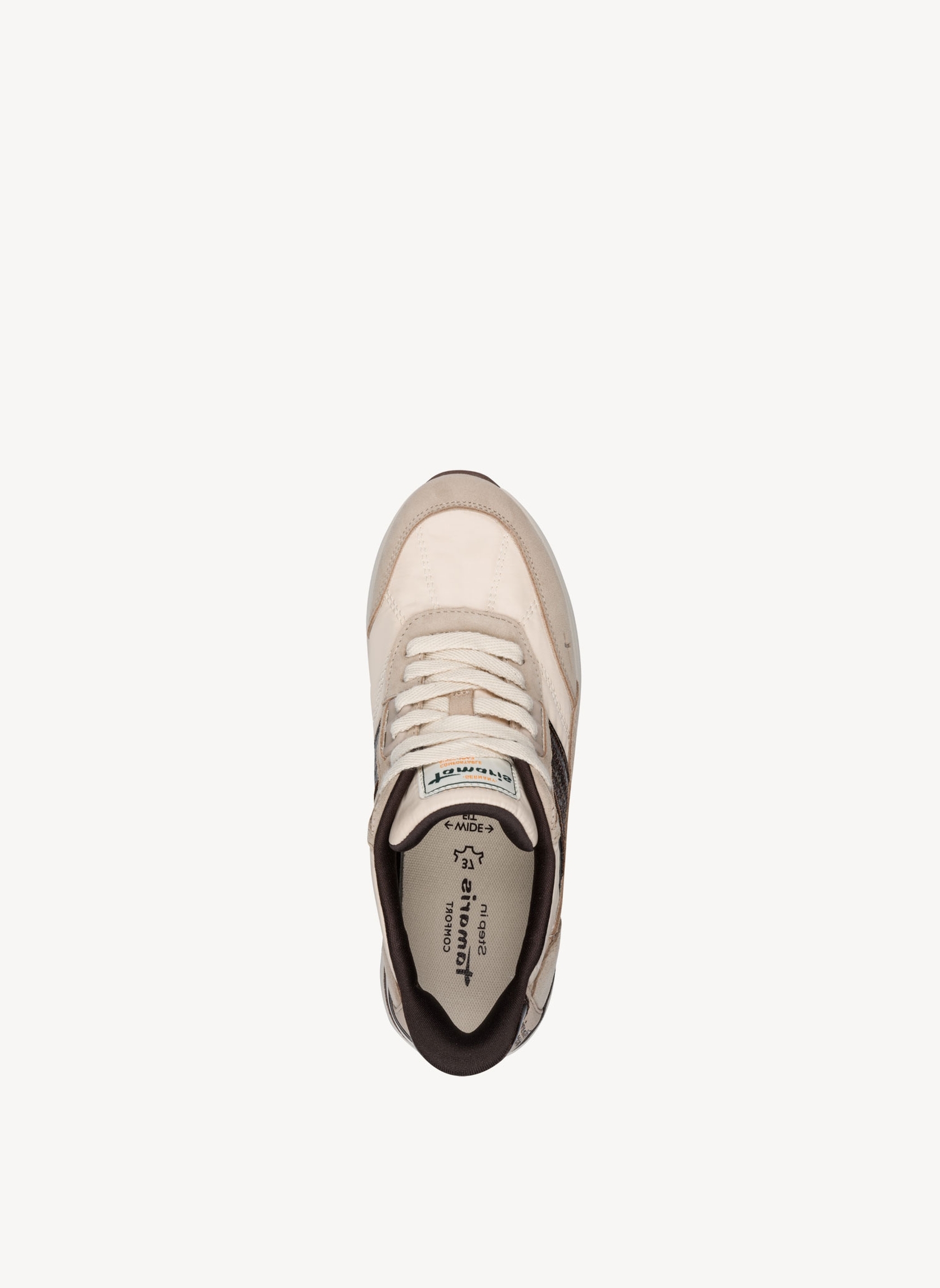 Baskets basses 8-83703-47 femme beige Tamaris Baskets basses 8-83703-47 femme beige Crème