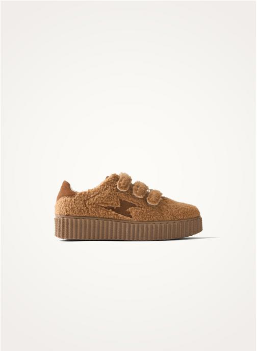 Vanessa Wu Baskets basses Mini MAGGIE Plush fille marron