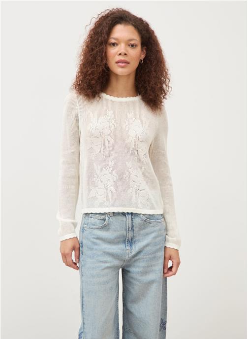 Bonobo Pulls FLOWYPULF femme blanc