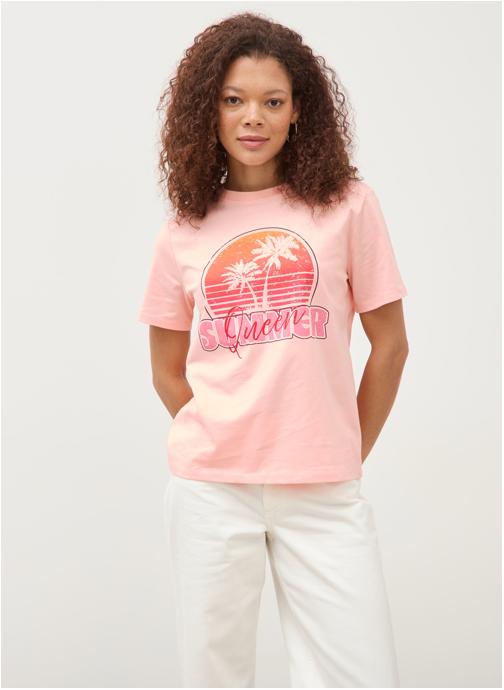 Bonobo Tee-shirts ANIMETICOUF femme rose
