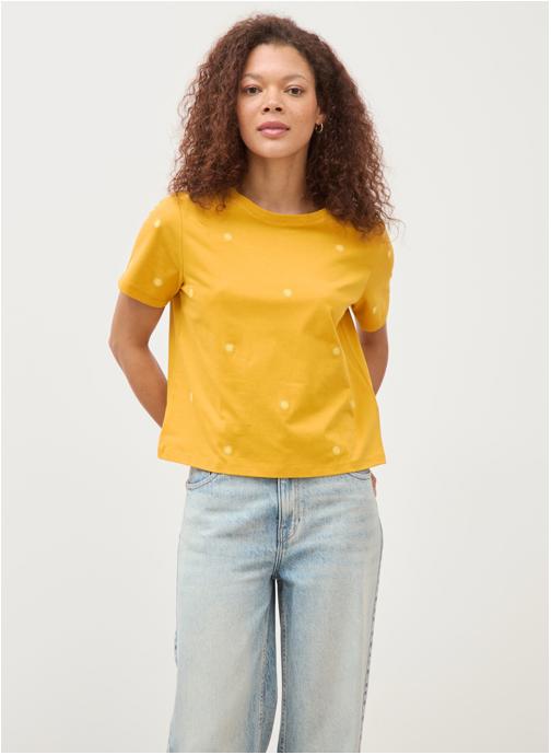 Bonobo Tee-shirts BRODFLOCOUF femme or et bronze