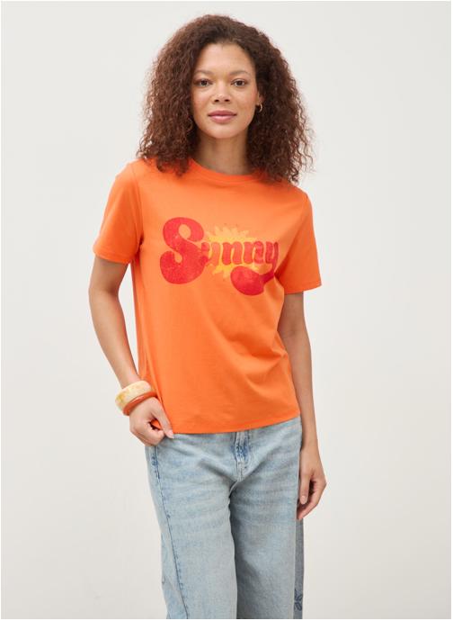 Bonobo Tee-shirts ANIMWORDCOUF femme orange