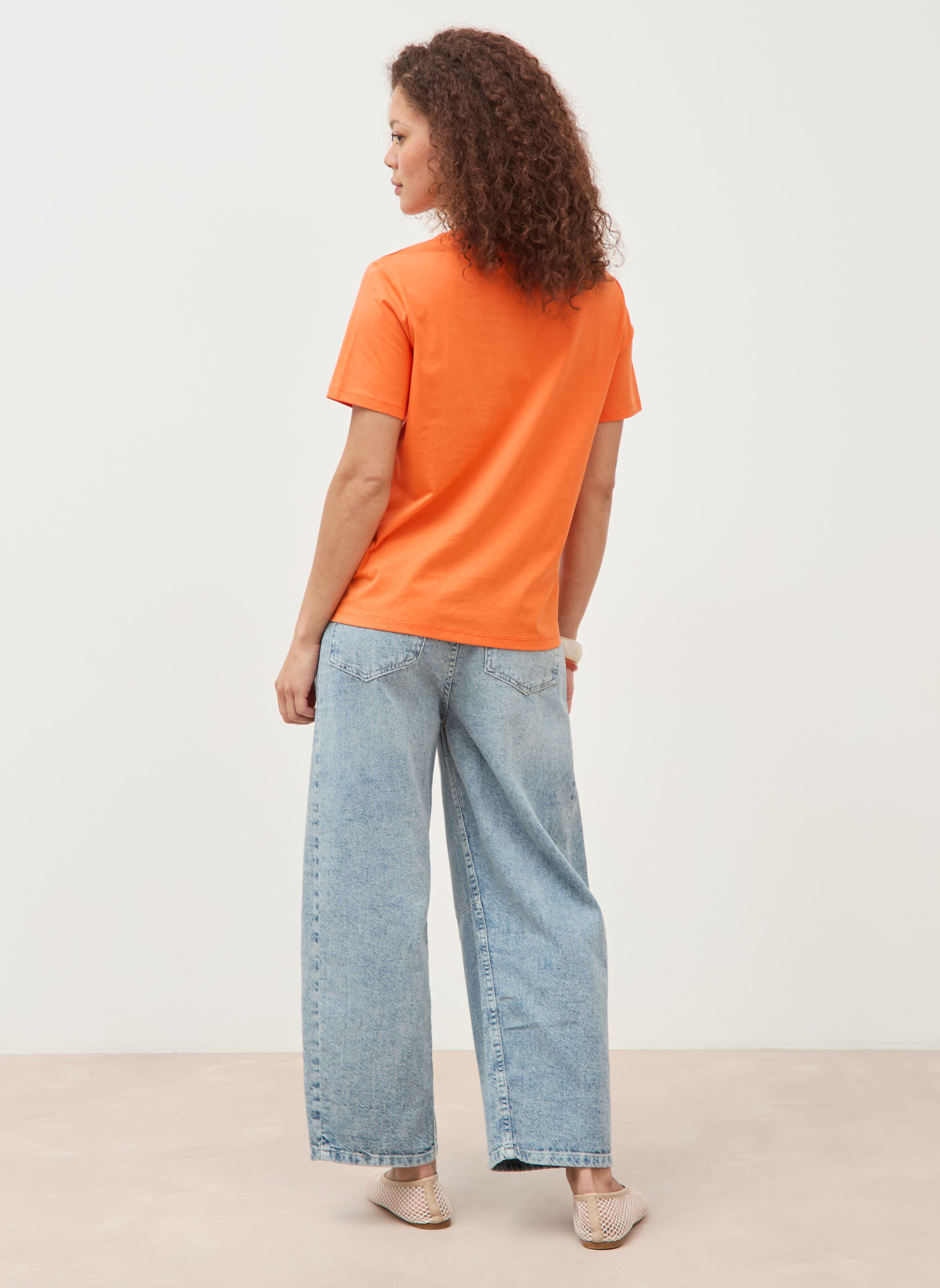 Tee-shirts ANIMWORDCOUF femme orange Bonobo Tee-shirts ANIMWORDCOUF femme orange Orange