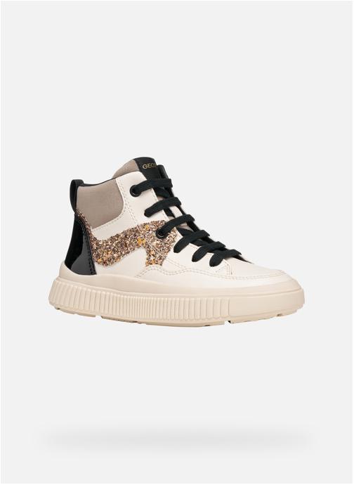 Geox Baskets basses J LAQUINNY GIRL fille beige
