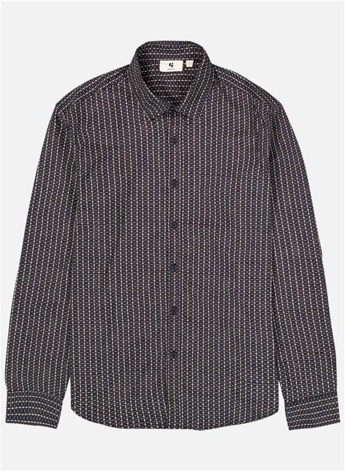 Garcia Chemises Chemise coton à motifs droit - O261080 homme bleu