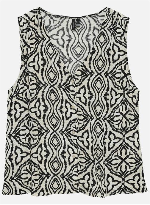 Vero Moda Tops Top à motifs droit - 10341539 femme beige