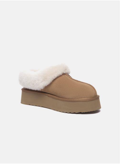 EverAu Australia Chaussons TOPKNOT femme marron
