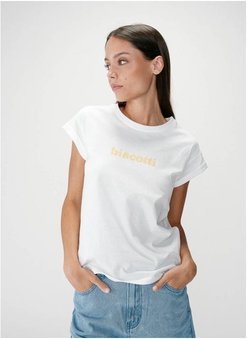 Grace & Mila Tops T-shirt en coton à message brodé jaune Wylo femme jaune