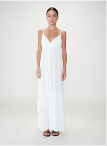 Robes Robe longue fluide en coton col V à bretelles white Wynora femme blanc Grace & Mila Robes Robe longue fluide en coton col V à bretelles white Wynora femme blanc Blanc
