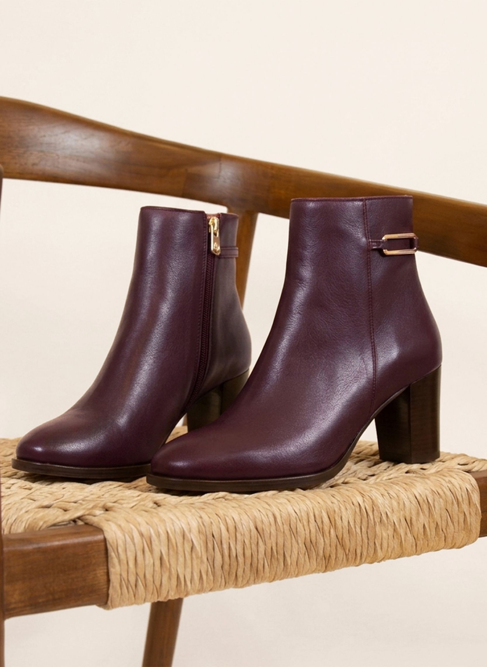 Bottines basses Bottines bijoux talon Zélie femme bordeaux JULES & JENN Bottines basses Bottines bijoux talon Zélie femme bordeaux Bordeaux