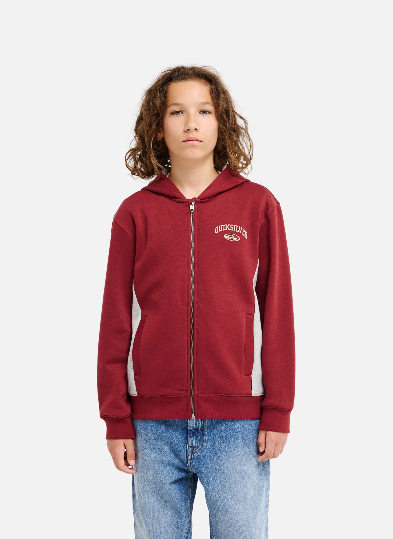 Vestes polaires No Teacher garçon rouge Quiksilver Vestes polaires No Teacher garçon rouge Rouge
