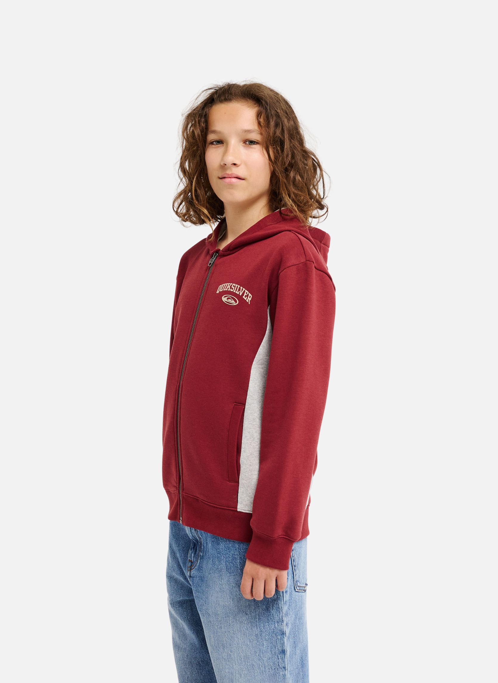 Vestes polaires No Teacher garçon rouge Quiksilver Vestes polaires No Teacher garçon rouge Rouge