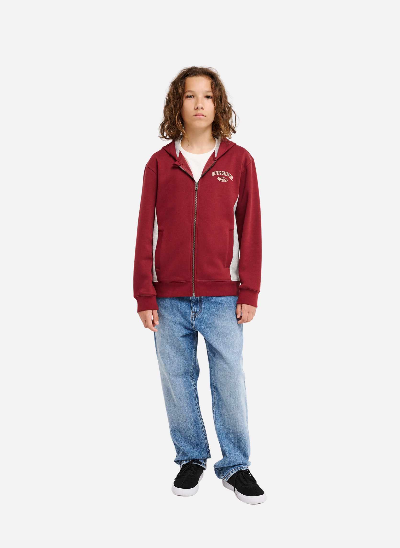 Vestes polaires No Teacher garçon rouge Quiksilver Vestes polaires No Teacher garçon rouge Rouge