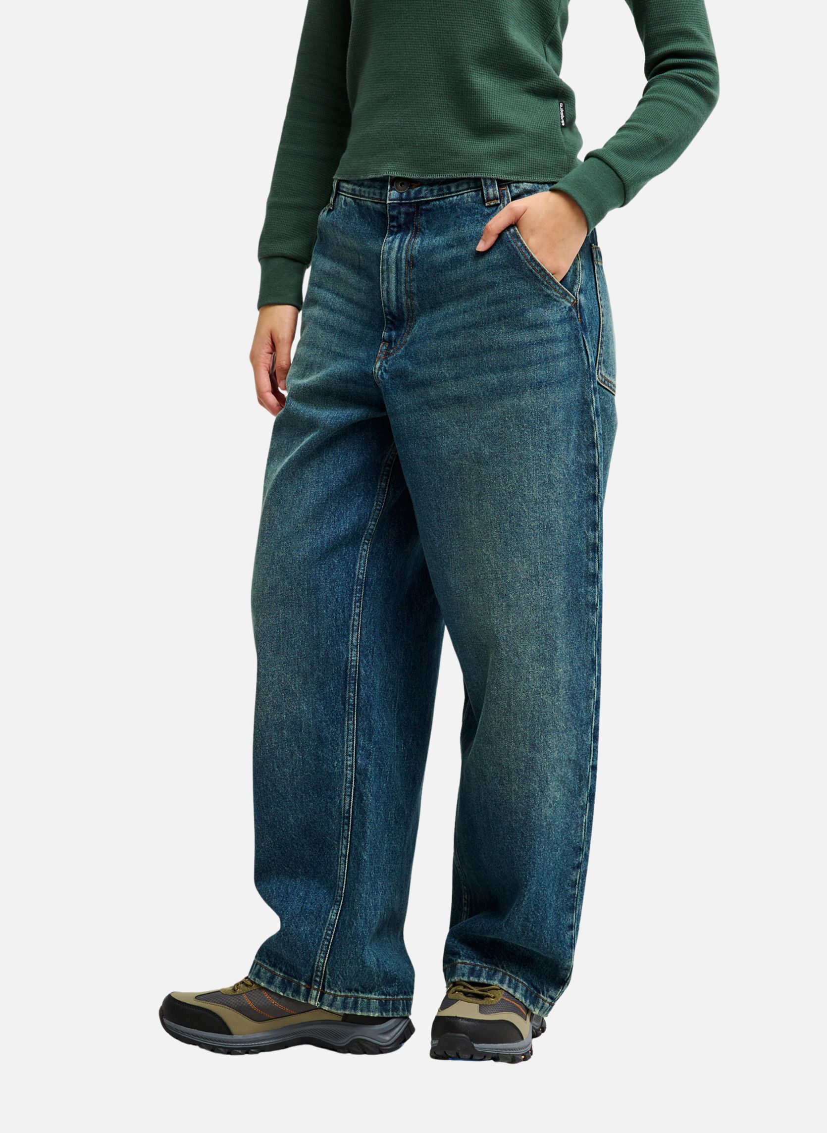 Jeans droit QSW Skate Denim femme bleu Quiksilver Jeans droit QSW Skate Denim femme bleu Bleu