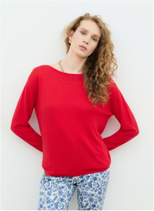 Caroll Pulls 262K-MCOLOMBE femme rouge
