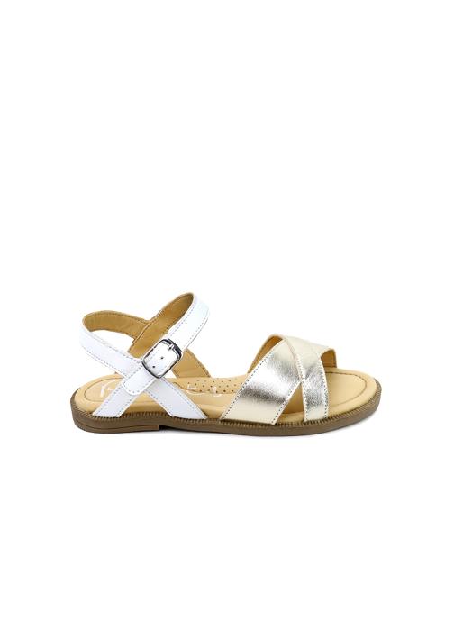 Eli 1957 Sandales 63009AJ-NAPA-BLANCO fille or et bronze