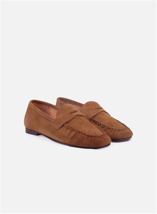 JULES & JENN Mocassins Mocassins plissés Thaïs femme marron