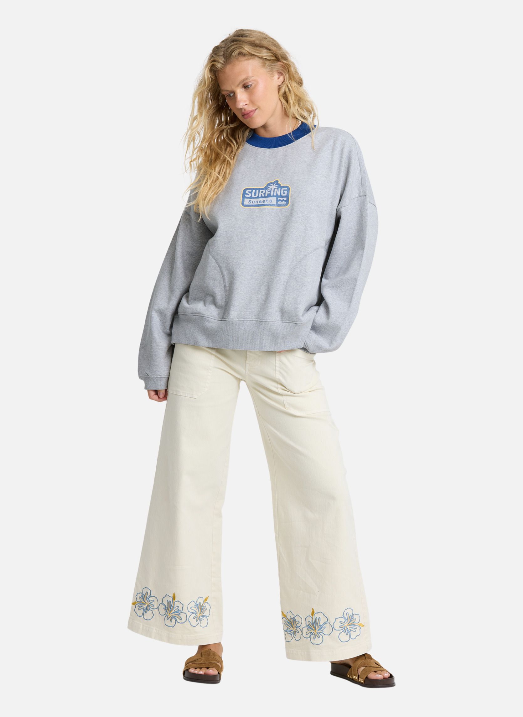 Sweats à capuche Sunsets femme gris Billabong Sweats à capuche Sunsets femme gris Gris