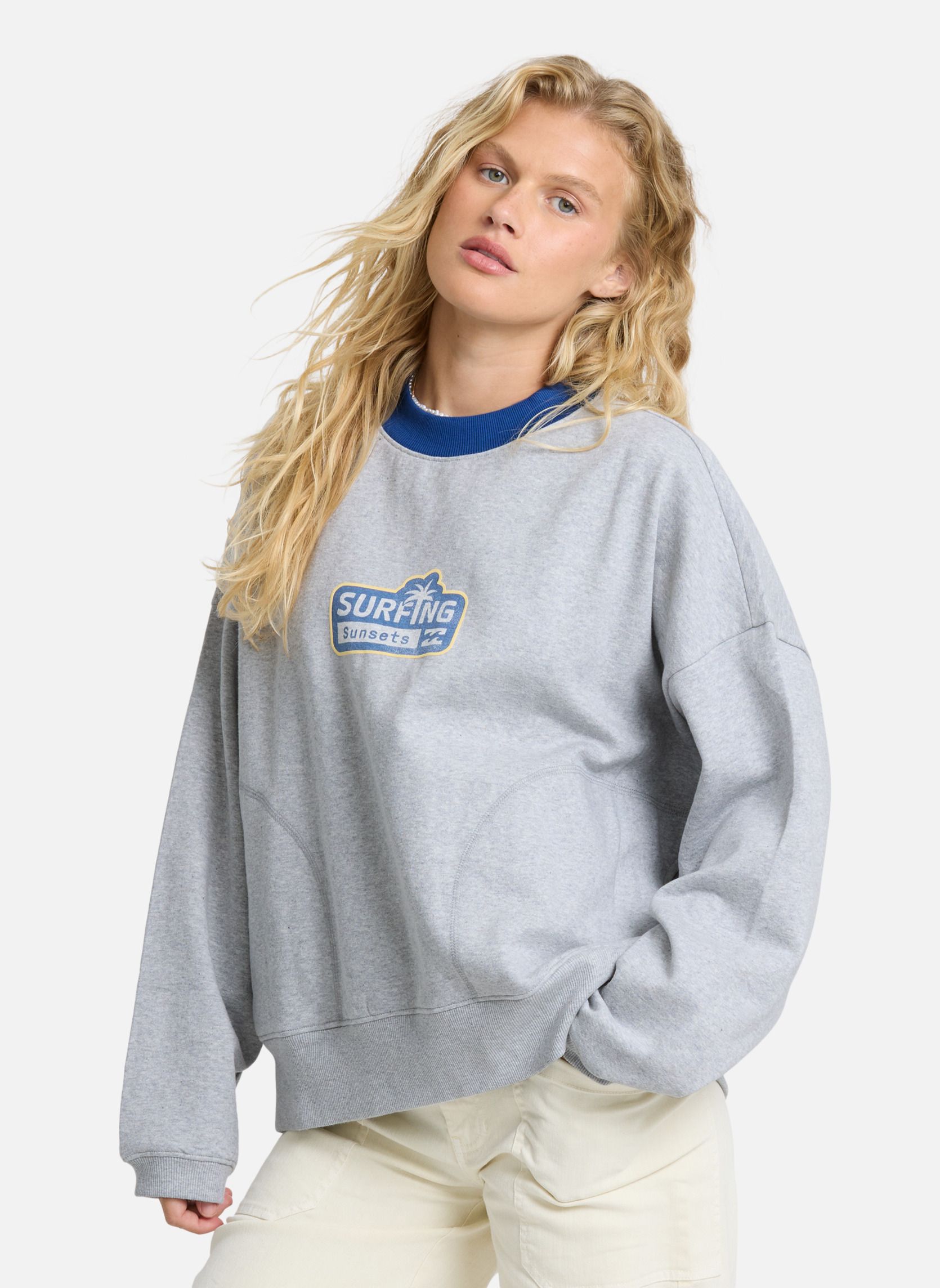 Sweats à capuche Sunsets femme gris Billabong Sweats à capuche Sunsets femme gris Gris