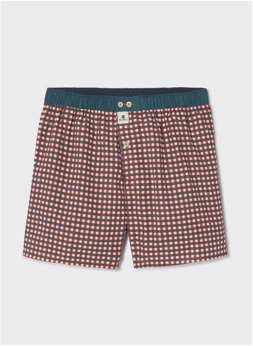 BILLYBELT Caleçons A carreaux homme rouge