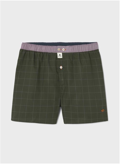 BILLYBELT Caleçons A carreaux homme vert