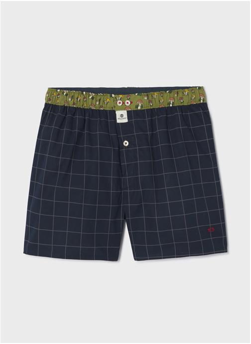 BILLYBELT Caleçons A carreaux homme bleu