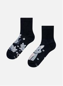 Chaussettes Courtes Anti-Stress Chat Gris homme noir Dedoles Chaussettes Courtes Anti-Stress Chat Gris homme noir Noir