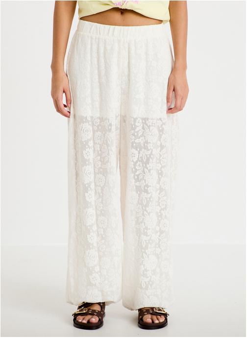 Cache Cache Pantalons droit PANHAREMOON femme blanc