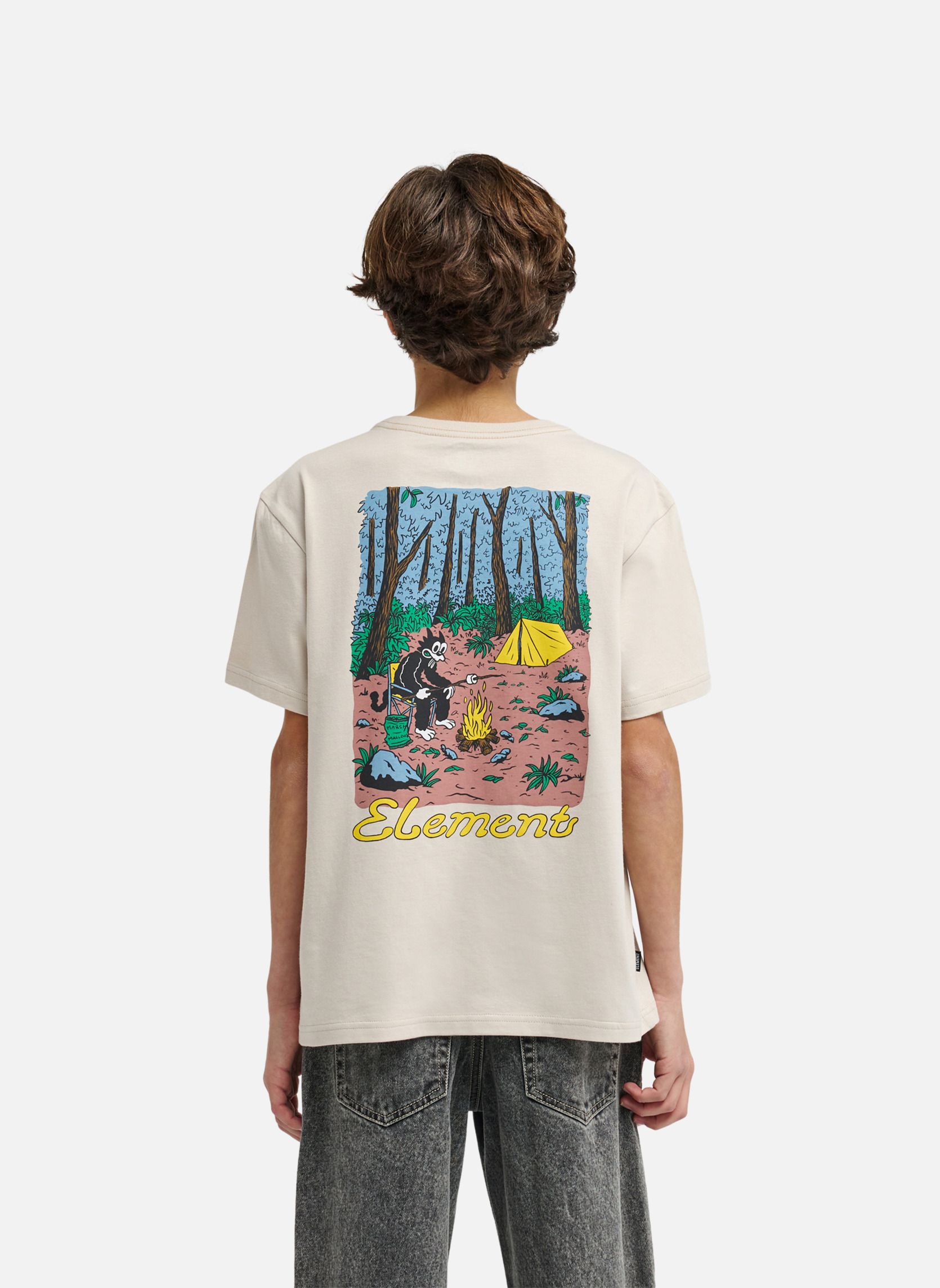 Tee-shirts Marshmallo garçon beige Element Tee-shirts Marshmallo garçon beige Beige