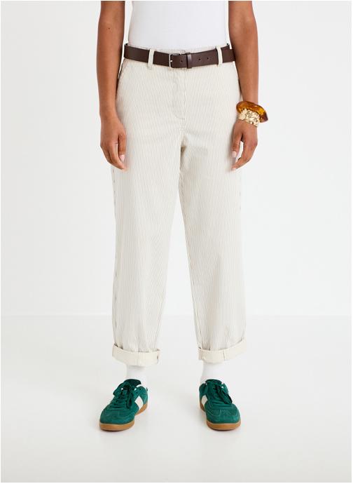 Cache Cache Pantalons droit CHINO-NEWR femme blanc
