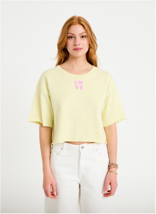 Cache Cache Tee-shirts LSWEATPASTEL femme jaune