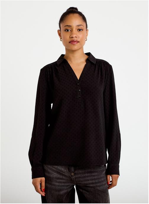 Cache Cache Chemises NEWDOBBYL femme noir