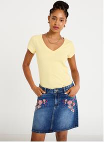 Jupes mi-longues JUCARBROD femme bleu Cache Cache Jupes mi-longues JUCARBROD femme bleu Bleu foncé